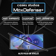 Folie Sticla CASEY STUDIOS compatibila cu Motorola Moto G64, Full Glue, Duritate Militara, Ultra HD, Anti Zgarieturi, Anti Amprente, Anti Socuri, Margini Negre Negru