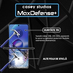 Folie Sticla CASEY STUDIOS compatibila cu Motorola Moto G64, Full Glue, Duritate Militara, Ultra HD, Anti Zgarieturi, Anti Amprente, Anti Socuri, Margini Negre Negru