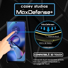 Folie Sticla CASEY STUDIOS compatibila cu Motorola Moto G64, Full Glue, Duritate Militara, Ultra HD, Anti Zgarieturi, Anti Amprente, Anti Socuri, Margini Negre Negru