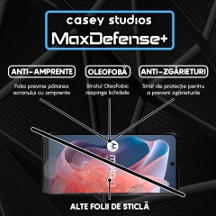 Folie Sticla CASEY STUDIOS compatibila cu Motorola Moto G Play 2024, Full Glue, Duritate Militara, Ultra HD, Anti Zgarieturi, Anti Amprente, Anti Socuri, Margini Negre Negru
