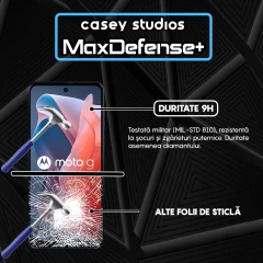 Folie Sticla CASEY STUDIOS compatibila cu Motorola Moto G Play 2024, Full Glue, Duritate Militara, Ultra HD, Anti Zgarieturi, Anti Amprente, Anti Socuri, Margini Negre Negru