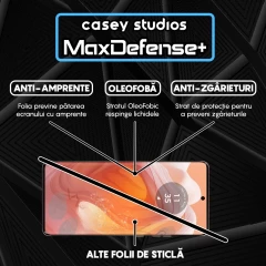 Folie Sticla CASEY STUDIOS compatibila cu Motorola Moto X50 Ultra, Full Glue, Duritate Militara, Ultra HD, Anti Zgarieturi, Anti Amprente, Anti Socuri, Margini Negre Negru