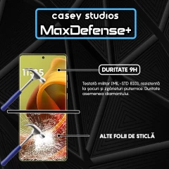 Folie Sticla CASEY STUDIOS compatibila cu Motorola S50 Neo, Full Glue, Duritate Militara, Ultra HD, Anti Zgarieturi, Anti Amprente, Anti Socuri, Margini Negre Negru