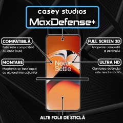 Folie Sticla CASEY STUDIOS compatibila cu OnePlus 11R, Full Glue, Duritate Militara, Ultra HD, Anti Zgarieturi, Anti Amprente, Anti Socuri, Margini Negre Negru