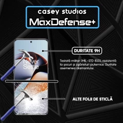 Folie Sticla CASEY STUDIOS compatibila cu OnePlus Ace 2, Full Glue, Duritate Militara, Ultra HD, Anti Zgarieturi, Anti Amprente, Anti Socuri, Margini Negre Negru