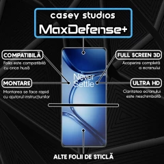 Folie Sticla CASEY STUDIOS compatibila cu OnePlus Ace 2 Pro, Full Glue, Duritate Militara, Ultra HD, Anti Zgarieturi, Anti Amprente, Anti Socuri, Margini Negre Negru