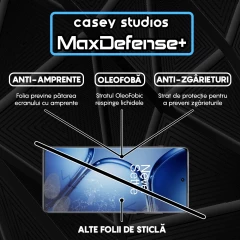 Folie Sticla CASEY STUDIOS compatibila cu OnePlus Ace 2 Pro, Full Glue, Duritate Militara, Ultra HD, Anti Zgarieturi, Anti Amprente, Anti Socuri, Margini Negre Negru