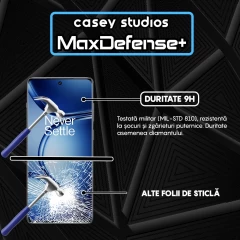 Folie Sticla CASEY STUDIOS compatibila cu OnePlus Ace 2 Pro, Full Glue, Duritate Militara, Ultra HD, Anti Zgarieturi, Anti Amprente, Anti Socuri, Margini Negre Negru