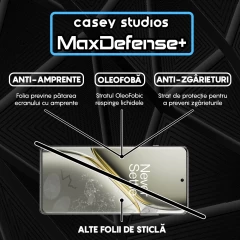Folie Sticla CASEY STUDIOS compatibila cu OnePlus Ace 3 Pro, Full Glue, Duritate Militara, Ultra HD, Anti Zgarieturi, Anti Amprente, Anti Socuri, Margini Negre Negru