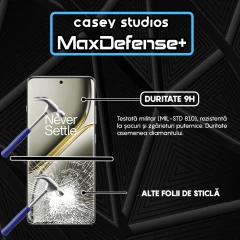 Folie Sticla CASEY STUDIOS compatibila cu OnePlus Ace 3 Pro, Full Glue, Duritate Militara, Ultra HD, Anti Zgarieturi, Anti Amprente, Anti Socuri, Margini Negre Negru
