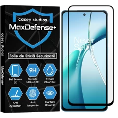 Folie Sticla CASEY STUDIOS compatibila cu OnePlus Nord CE4 Lite, Full Glue, Duritate Militara, Ultra HD, Anti Zgarieturi, Anti Amprente, Anti Socuri, Margini Negre Negru