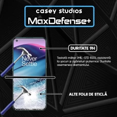 Folie Sticla CASEY STUDIOS compatibila cu OnePlus Nord 2T / Nord CE 5G, Full Glue, Duritate Militara, Ultra HD, Anti Zgarieturi, Anti Amprente, Anti Socuri, Margini Negre Negru