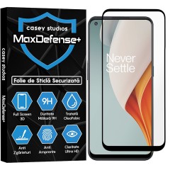 Folie Sticla CASEY STUDIOS compatibila cu OnePlus Nord CE 2 Lite 5G / Nord N100, Full Glue, Duritate Militara, Ultra HD, Anti Zgarieturi, Anti Amprente, Anti Socuri, Margini Negre
