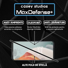 Folie Sticla CASEY STUDIOS compatibila cu OnePlus Nord CE 2 Lite 5G / Nord N100, Full Glue, Duritate Militara, Ultra HD, Anti Zgarieturi, Anti Amprente, Anti Socuri, Margini Negre Negru