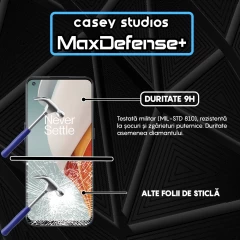 Folie Sticla CASEY STUDIOS compatibila cu OnePlus Nord CE 2 Lite 5G / Nord N100, Full Glue, Duritate Militara, Ultra HD, Anti Zgarieturi, Anti Amprente, Anti Socuri, Margini Negre Negru