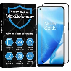 Folie Sticla CASEY STUDIOS compatibila cu OnePlus Nord N20 5G / Nord N200 5G, Full Glue, Duritate Militara, Ultra HD, Anti Zgarieturi, Anti Amprente, Anti Socuri, Margini Negre Negru