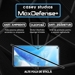 Folie Sticla CASEY STUDIOS compatibila cu OnePlus Nord N20 5G / Nord N200 5G, Full Glue, Duritate Militara, Ultra HD, Anti Zgarieturi, Anti Amprente, Anti Socuri, Margini Negre Negru
