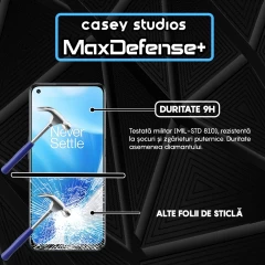 Folie Sticla CASEY STUDIOS compatibila cu OnePlus Nord N20 5G / Nord N200 5G, Full Glue, Duritate Militara, Ultra HD, Anti Zgarieturi, Anti Amprente, Anti Socuri, Margini Negre Negru