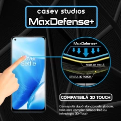 Folie Sticla CASEY STUDIOS compatibila cu OnePlus Nord N20 5G / Nord N200 5G, Full Glue, Duritate Militara, Ultra HD, Anti Zgarieturi, Anti Amprente, Anti Socuri, Margini Negre Negru