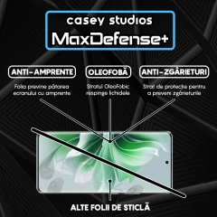 Folie Sticla CASEY STUDIOS compatibila cu Oppe Reno11 F, Full Glue, Duritate Militara, Ultra HD, Anti Zgarieturi, Anti Amprente, Anti Socuri, Margini Negre Negru