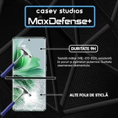 Folie Sticla CASEY STUDIOS compatibila cu Oppe Reno11 F, Full Glue, Duritate Militara, Ultra HD, Anti Zgarieturi, Anti Amprente, Anti Socuri, Margini Negre Negru