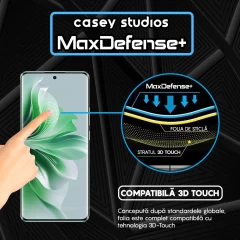 Folie Sticla CASEY STUDIOS compatibila cu Oppe Reno11 F, Full Glue, Duritate Militara, Ultra HD, Anti Zgarieturi, Anti Amprente, Anti Socuri, Margini Negre Negru