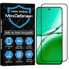 Folie Sticla CASEY STUDIOS compatibila cu Oppo A3, Full Glue, Duritate Militara, Ultra HD, Anti Zgarieturi, Anti Amprente, Anti Socuri, Margini Negre Negru