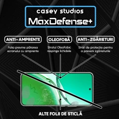 Folie Sticla CASEY STUDIOS compatibila cu Oppo A3, Full Glue, Duritate Militara, Ultra HD, Anti Zgarieturi, Anti Amprente, Anti Socuri, Margini Negre Negru