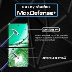 Folie Sticla CASEY STUDIOS compatibila cu Oppo A3, Full Glue, Duritate Militara, Ultra HD, Anti Zgarieturi, Anti Amprente, Anti Socuri, Margini Negre Negru