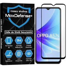 Folie Sticla CASEY STUDIOS compatibila cu Oppo A57s, Full Glue, Duritate Militara, Ultra HD, Anti Zgarieturi, Anti Amprente, Anti Socuri, Margini Negre Negru