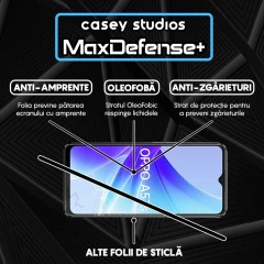 Folie Sticla CASEY STUDIOS compatibila cu Oppo A57s, Full Glue, Duritate Militara, Ultra HD, Anti Zgarieturi, Anti Amprente, Anti Socuri, Margini Negre Negru