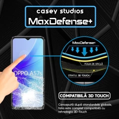 Folie Sticla CASEY STUDIOS compatibila cu Oppo A57s, Full Glue, Duritate Militara, Ultra HD, Anti Zgarieturi, Anti Amprente, Anti Socuri, Margini Negre Negru