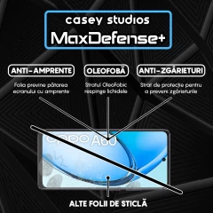 Folie Sticla CASEY STUDIOS compatibila cu Oppo A60, Full Glue, Duritate Militara, Ultra HD, Anti Zgarieturi, Anti Amprente, Anti Socuri, Margini Negre Negru