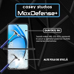 Folie Sticla CASEY STUDIOS compatibila cu Oppo A60, Full Glue, Duritate Militara, Ultra HD, Anti Zgarieturi, Anti Amprente, Anti Socuri, Margini Negre Negru