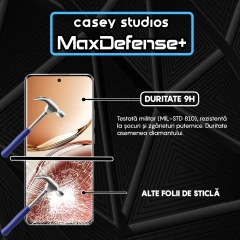 Folie Sticla CASEY STUDIOS compatibila cu Oppo F27 Pro Plus, Full Glue, Duritate Militara, Ultra HD, Anti Zgarieturi, Anti Amprente, Anti Socuri, Margini Negre Negru