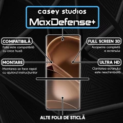 Folie Sticla CASEY STUDIOS compatibila cu Oppo Find X6 Pro, Full Glue, Duritate Militara, Ultra HD, Anti Zgarieturi, Anti Amprente, Anti Socuri, Margini Negre Negru