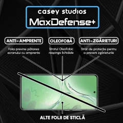 Folie Sticla CASEY STUDIOS compatibila cu Oppo K12, Full Glue, Duritate Militara, Ultra HD, Anti Zgarieturi, Anti Amprente, Anti Socuri, Margini Negre Negru