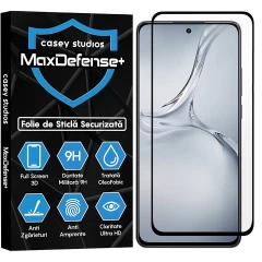 Folie Sticla CASEY STUDIOS compatibila cu Oppo K12x, Full Glue, Duritate Militara, Ultra HD, Anti Zgarieturi, Anti Amprente, Anti Socuri, Margini Negre Negru