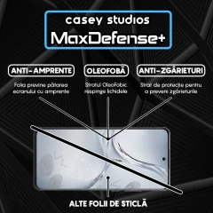 Folie Sticla CASEY STUDIOS compatibila cu Oppo K12x, Full Glue, Duritate Militara, Ultra HD, Anti Zgarieturi, Anti Amprente, Anti Socuri, Margini Negre Negru