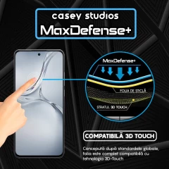Folie Sticla CASEY STUDIOS compatibila cu Oppo K12x, Full Glue, Duritate Militara, Ultra HD, Anti Zgarieturi, Anti Amprente, Anti Socuri, Margini Negre Negru