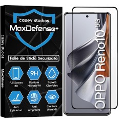 Folie Sticla CASEY STUDIOS compatibila cu Oppo Reno10, Full Glue, Duritate Militara, Ultra HD, Anti Zgarieturi, Anti Amprente, Anti Socuri, Margini Negre