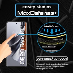Folie Sticla CASEY STUDIOS compatibila cu Oppo Reno10, Full Glue, Duritate Militara, Ultra HD, Anti Zgarieturi, Anti Amprente, Anti Socuri, Margini Negre Negru