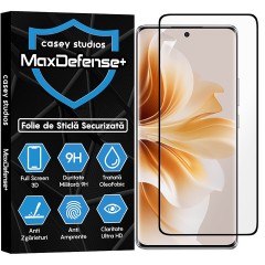 Folie Sticla CASEY STUDIOS compatibila cu Oppo Reno11 Pro, Full Glue, Duritate Militara, Ultra HD, Anti Zgarieturi, Anti Amprente, Anti Socuri, Margini Negre