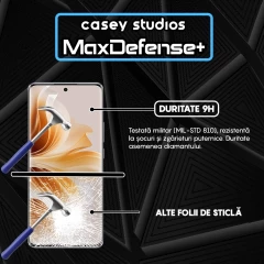Folie Sticla CASEY STUDIOS compatibila cu Oppo Reno11 Pro, Full Glue, Duritate Militara, Ultra HD, Anti Zgarieturi, Anti Amprente, Anti Socuri, Margini Negre Negru