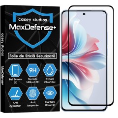 Folie Sticla CASEY STUDIOS compatibila cu Oppo Reno12 F, Full Glue, Duritate Militara, Ultra HD, Anti Zgarieturi, Anti Amprente, Anti Socuri, Margini Negre