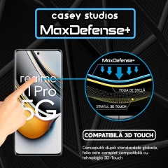 Folie Sticla CASEY STUDIOS compatibila cu Realme 11 Pro, Full Glue, Duritate Militara, Ultra HD, Anti Zgarieturi, Anti Amprente, Anti Socuri, Margini Negre Negru