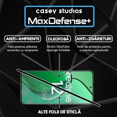 Folie Sticla CASEY STUDIOS compatibila cu Realme 12 4G, Full Glue, Duritate Militara, Ultra HD, Anti Zgarieturi, Anti Amprente, Anti Socuri, Margini Negre Negru