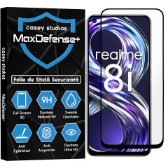 Folie Sticla CASEY STUDIOS compatibila cu Realme 8i, Full Glue, Duritate Militara, Ultra HD, Anti Zgarieturi, Anti Amprente, Anti Socuri, Margini Negre