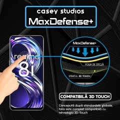 Folie Sticla CASEY STUDIOS compatibila cu Realme 8i, Full Glue, Duritate Militara, Ultra HD, Anti Zgarieturi, Anti Amprente, Anti Socuri, Margini Negre Negru