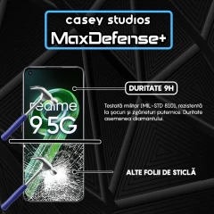 Folie Sticla CASEY STUDIOS compatibila cu Realme 9 5G, Full Glue, Duritate Militara, Ultra HD, Anti Zgarieturi, Anti Amprente, Anti Socuri, Margini Negre Negru
